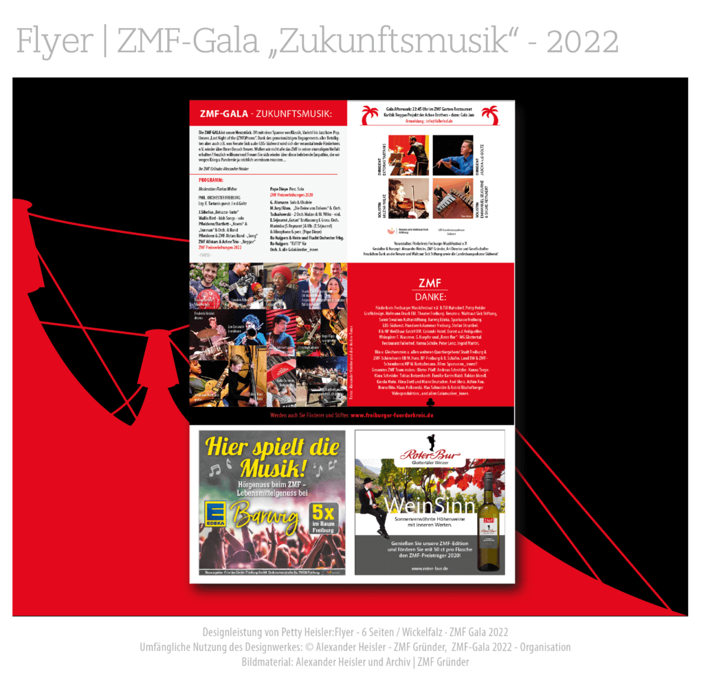 ZMF Gala 2022 Zukunftsmusik - Flyerentwicklung Petty Heisler