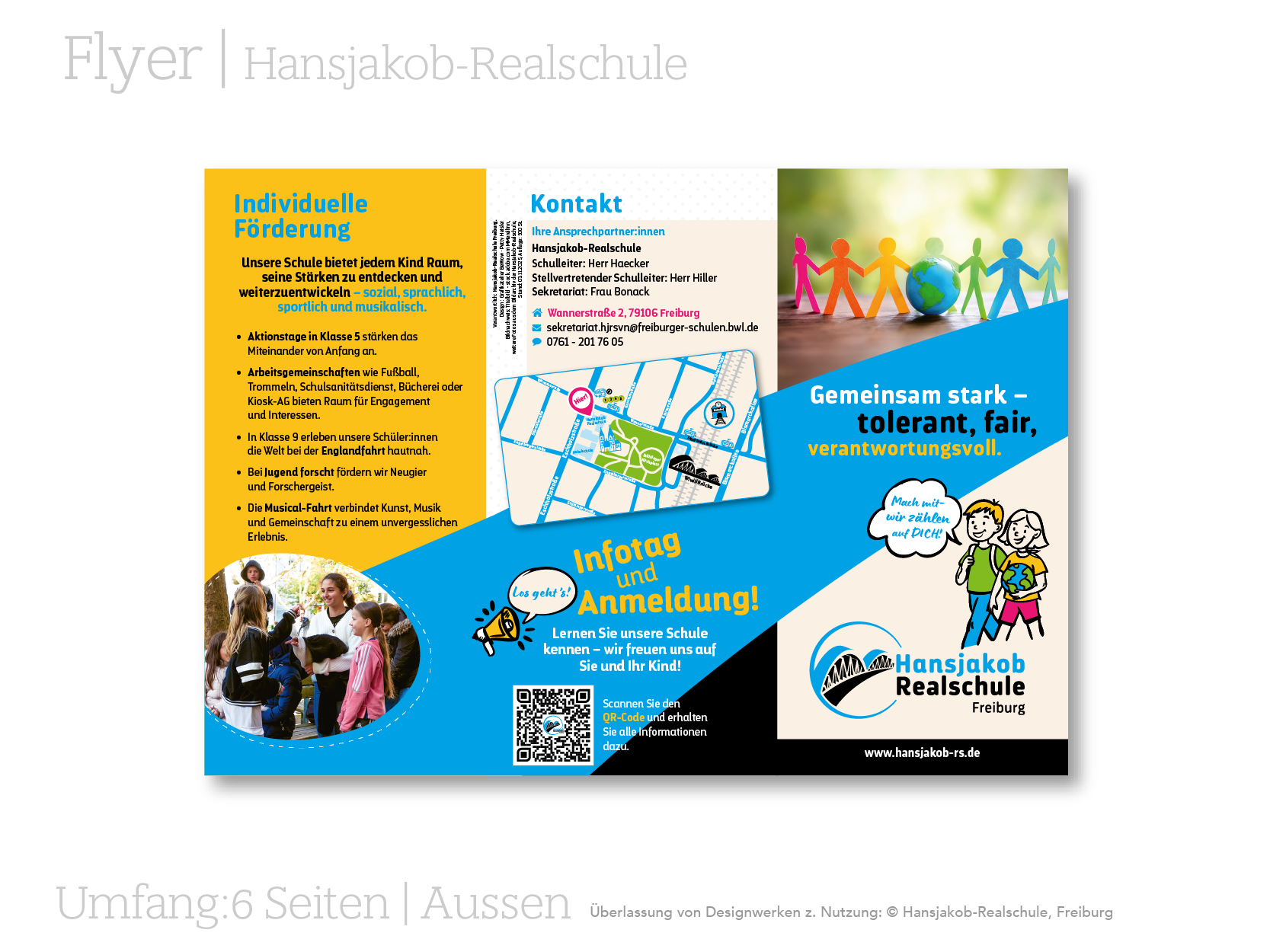 126 Hansjakob-Realschul_Flyer 1 Flyer Vorderseite für die Hansjakob Realschule.