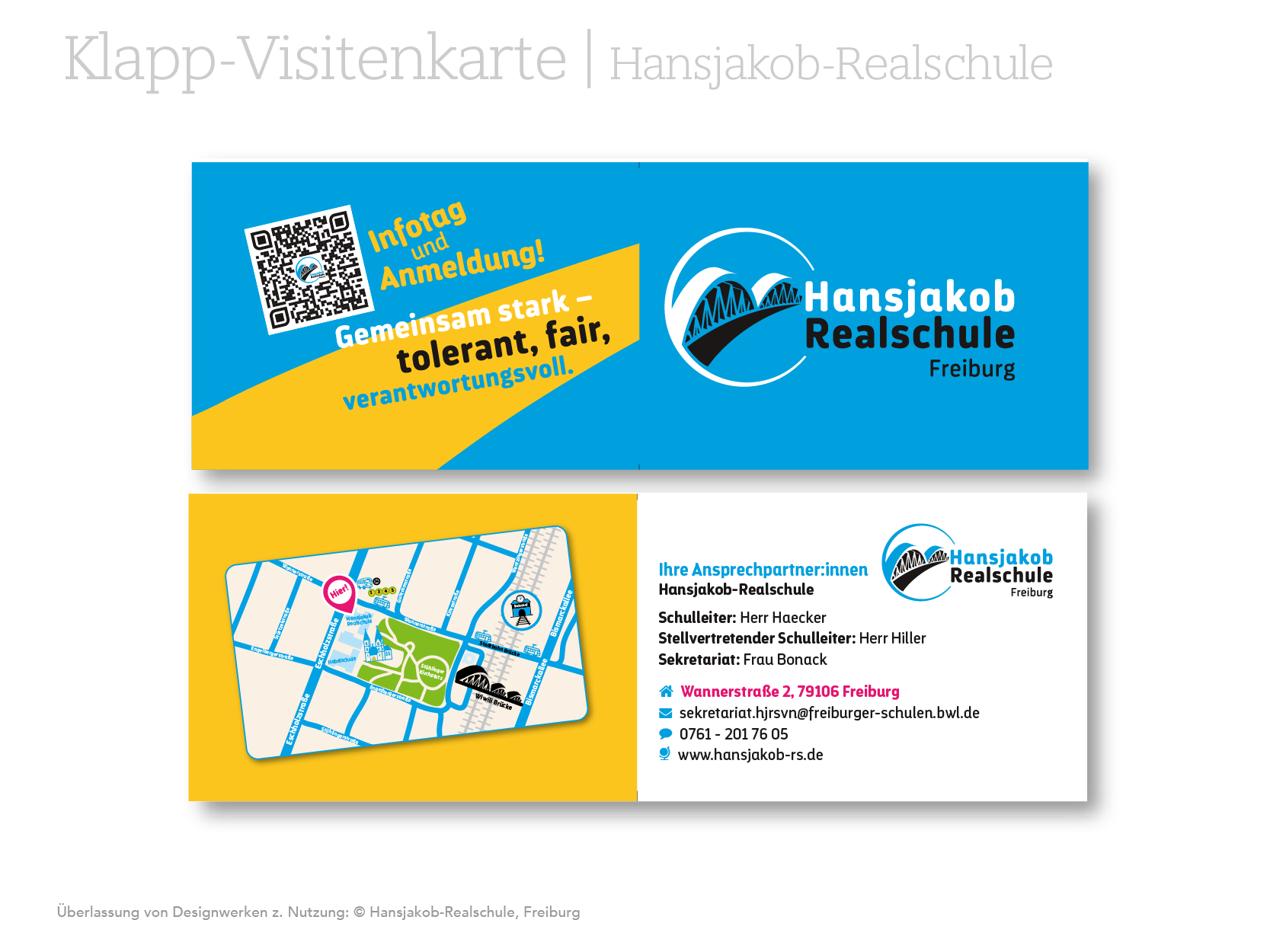 126 Hansjakob-Realschul_Klapp-Visitenkarte Klapp-Visitenkarte der Hansjakob Realschule
