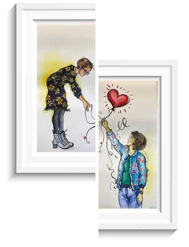 Geschwisterbild-DoppelRahmen