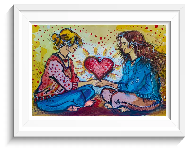 Geschwisterbild-Rahmen