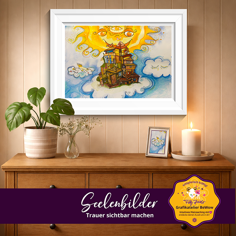 Zeigt ein persönliches Trauerbild individuell für die Person